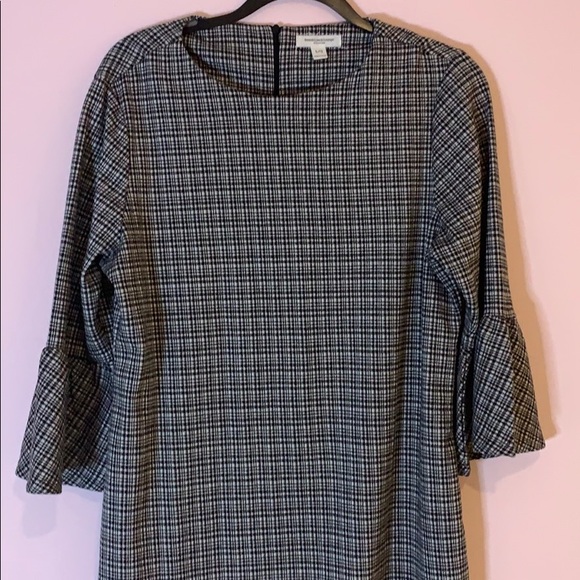 Black and white work shift dress size L - Picture 2 of 4